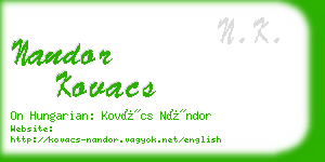 nandor kovacs business card